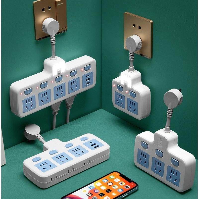 公正牛转换器插座面板多孔位无线排插插排扩展接拖线板多功能插位