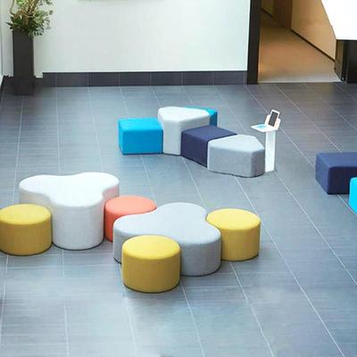 幼儿园培训班机构早教中心儿童家长休息区等候创意异形沙发凳组合