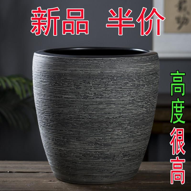 景德镇陶瓷鱼缸大号养荷花睡莲盆水缸庭院客厅书房摆件书画 画卷