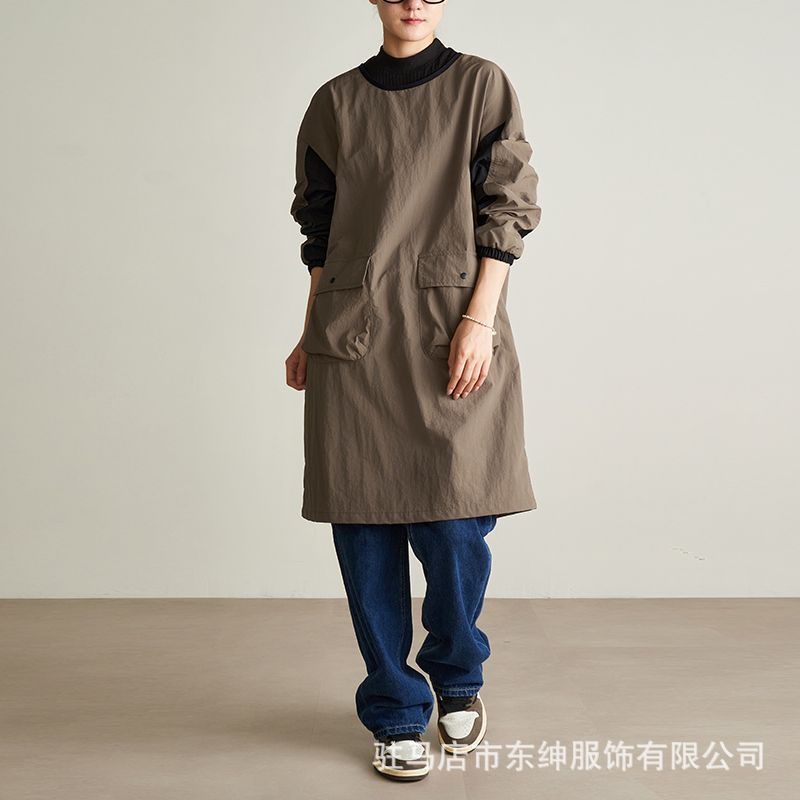 长袖罩衣厨房围裙画画理发师宠物咖啡烧烤饭店餐饮防泼水工服