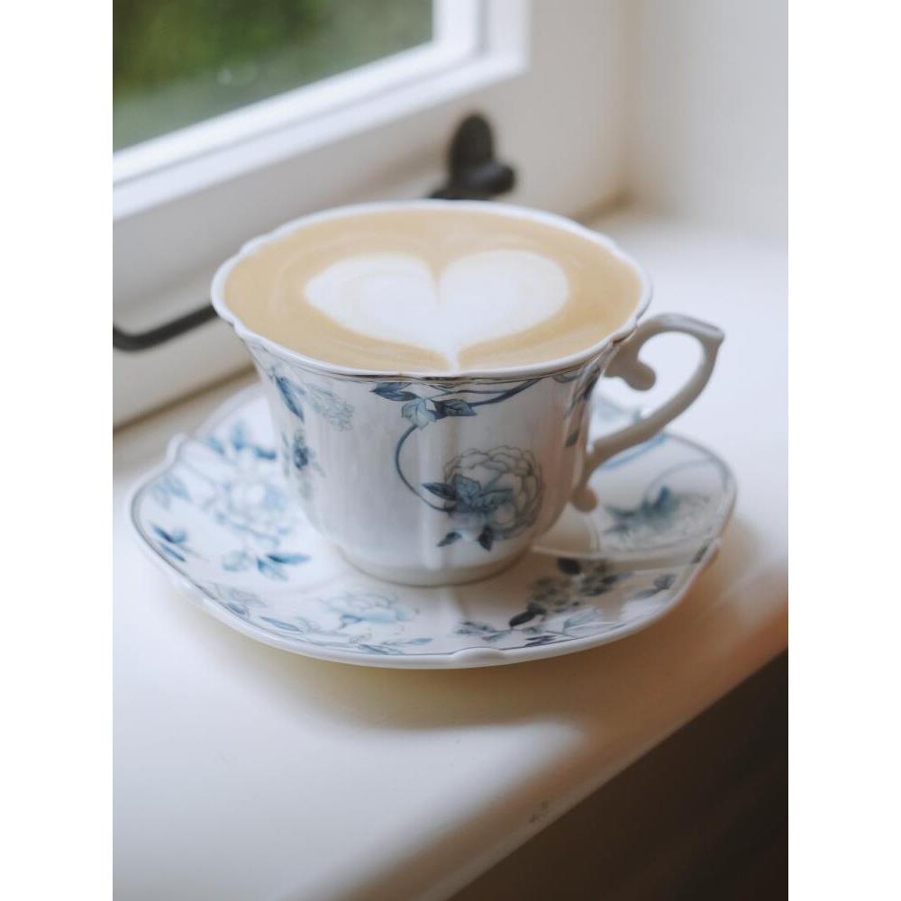 欧式田园小奢华骨瓷咖啡杯陶瓷英式下午茶杯北欧风ins杯子花茶杯