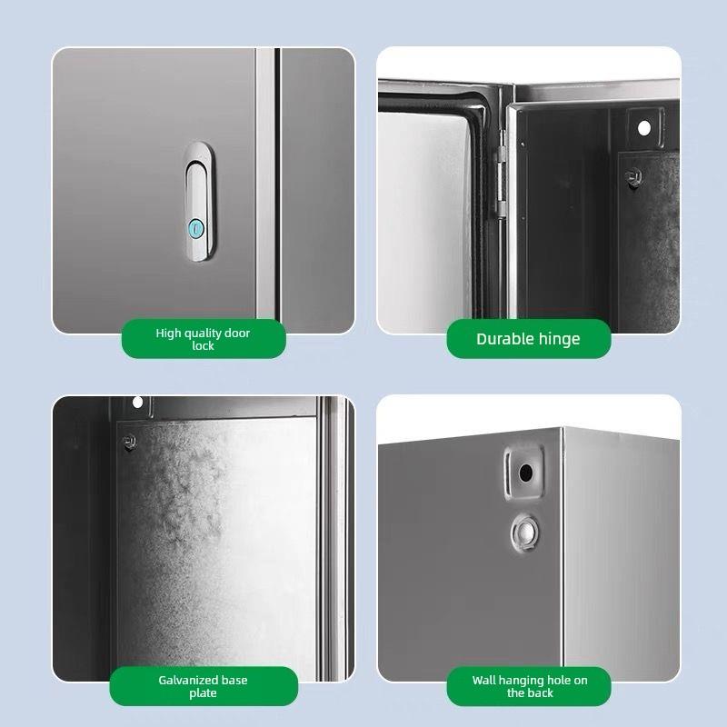 304不锈钢室内基础箱表面安装壁挂式室内配电箱防雨防水监控设备