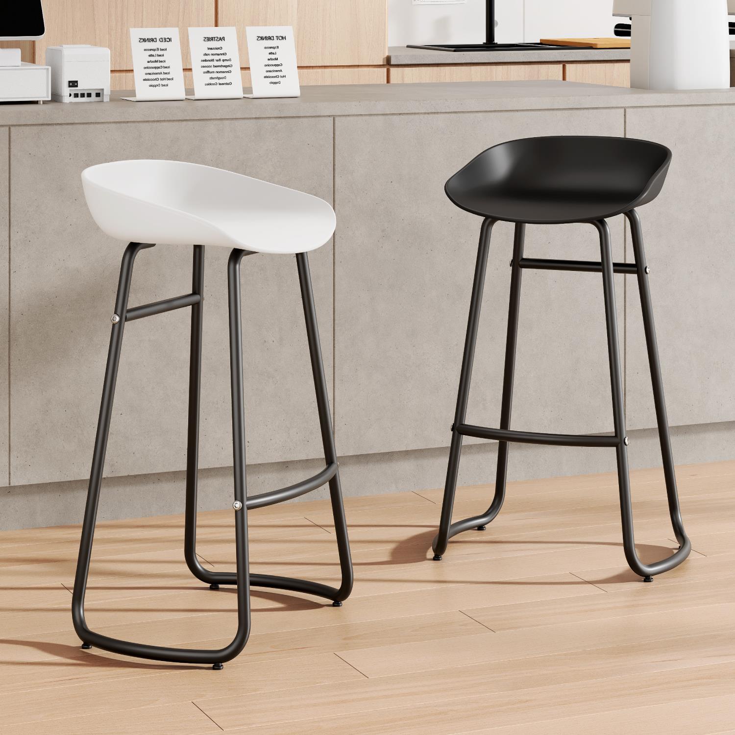 吧台椅子北欧高脚凳吧台凳子岛台高脚椅餐厅奶茶咖啡店铁艺高凳子