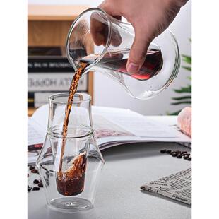 日式双层玻璃咖啡萃取杯分享咖啡壶杯子品鉴杯高颜值茶杯咖啡杯