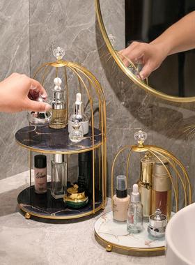 北欧轻奢鸟笼置物架梳妆台浴室卫生间桌面装饰摆件卧室化妆品收纳