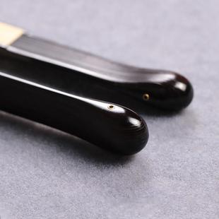 乌木古风空白苏工文玩折扇宣纸手绘刮棱刮宓大茄头紫光檀红木扇子