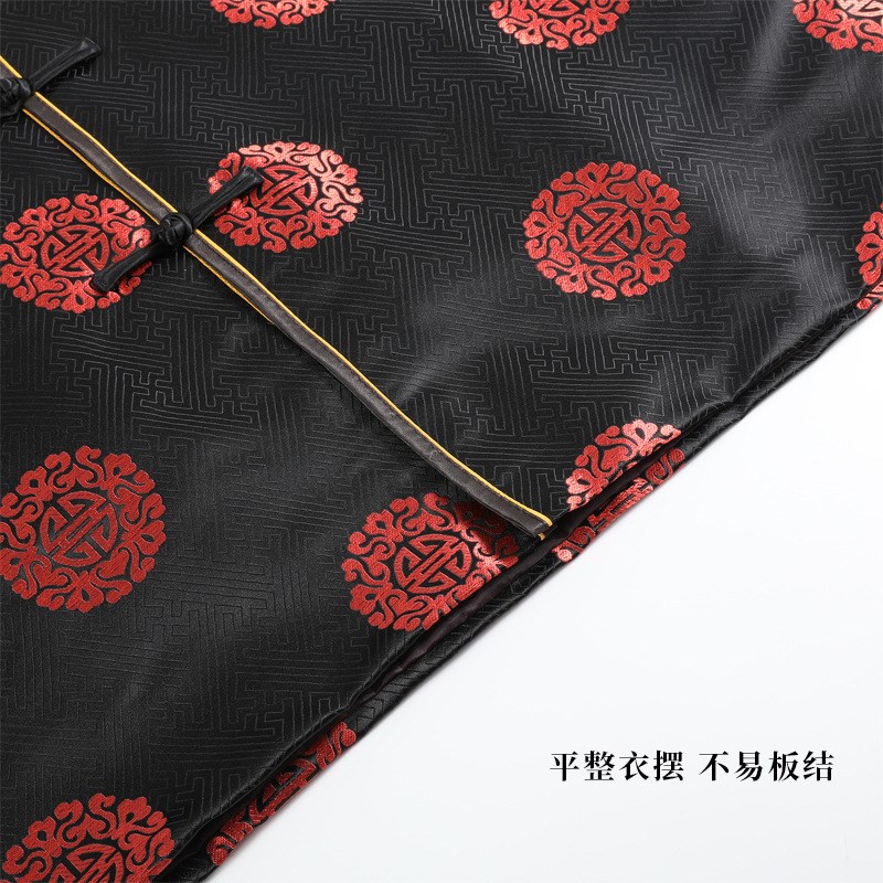 热销寿衣全套配i件罩衣罩裤寿衣两件套男女云锦面料老人冲喜白事