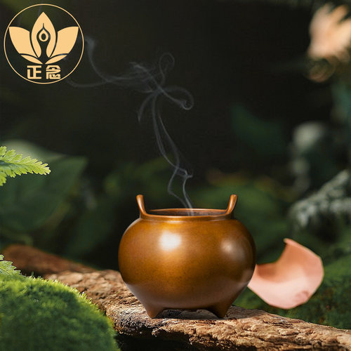 热销庆松堂苏工铜炉m名家胡庆松制一手炉紫铜复古香炉摆件收藏把