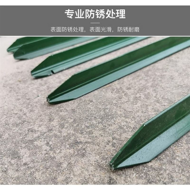 热销围栏立柱杆花园加厚支撑杆杆子花坛实心防腐隔离W栏刺绳锌钢