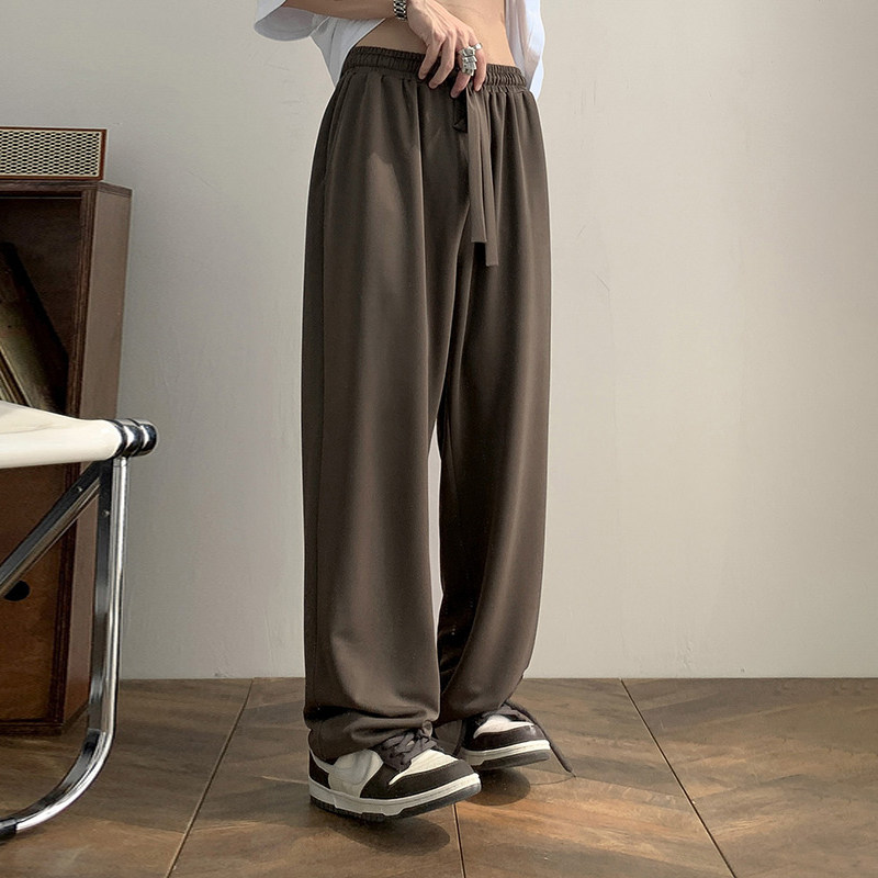 休闲裤男夏季阔腿裤宽松垂感直筒长裤春秋季裤子男生西装裤男款