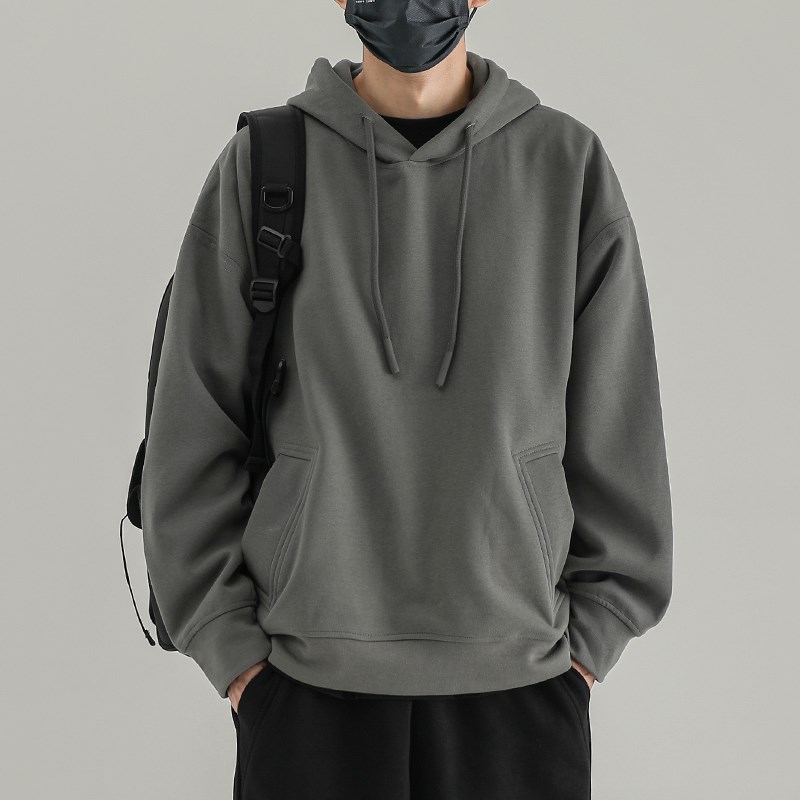 抗皱加绒连帽卫衣男冬季加厚打底上衣潮牌2025打底内搭美式秋冬款