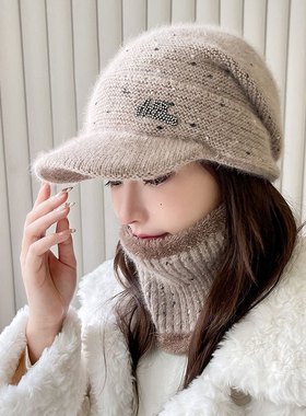 鸭舌帽出游百搭女秋冬堆堆加绒