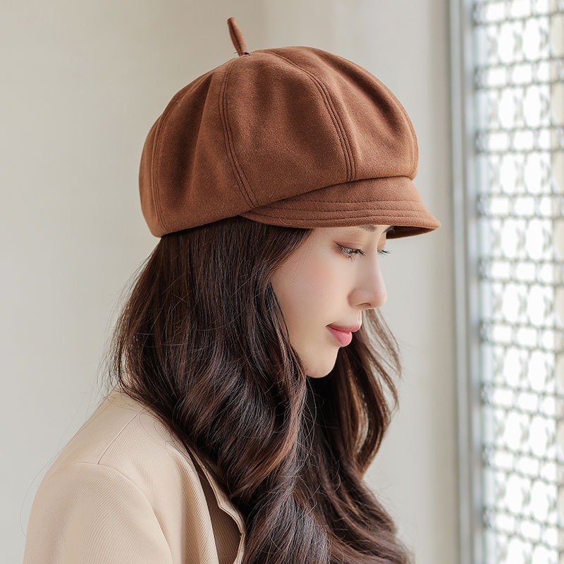 网红春季时尚鸭舌画家南瓜八角帽