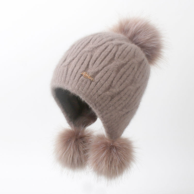 可爱三毛球毛线帽女冬天加厚保暖女士逛街帽子时尚绞花针织雷锋帽,服饰配件/皮带/帽子/围巾,帽子,淘宝优惠券,粉丝福利购,淘宝优惠卷