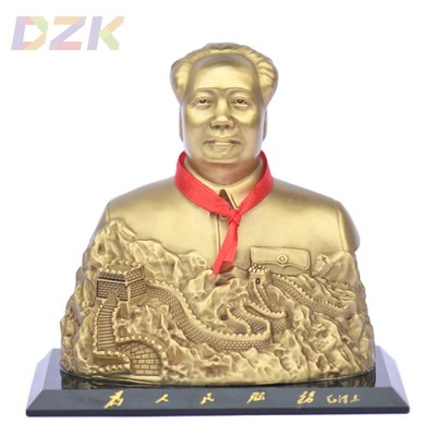 长城汽车黄铜摆件毛主席像铜像车载摆饰毛爷爷为人民服务车载摆c5