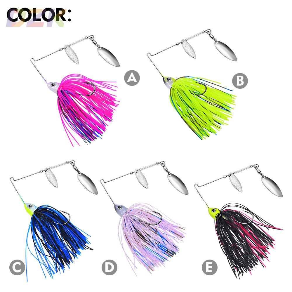 10G 14G胡须佬路亚饵 Spinnerbaits流苏亮片 防挂底仿生假饵DW6c5