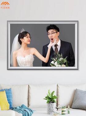 创意婚纱照相框挂墙全家福放大冲印加带洗照片做成16182024寸定制