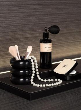 覆古小香风梳妆台摆件套装组合样板间卧室衣帽间搭配展示软装饰品