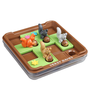 疯狂松鼠桌游儿童专注力训练逻辑思维通关桌面游戏闯关益智玩具6+