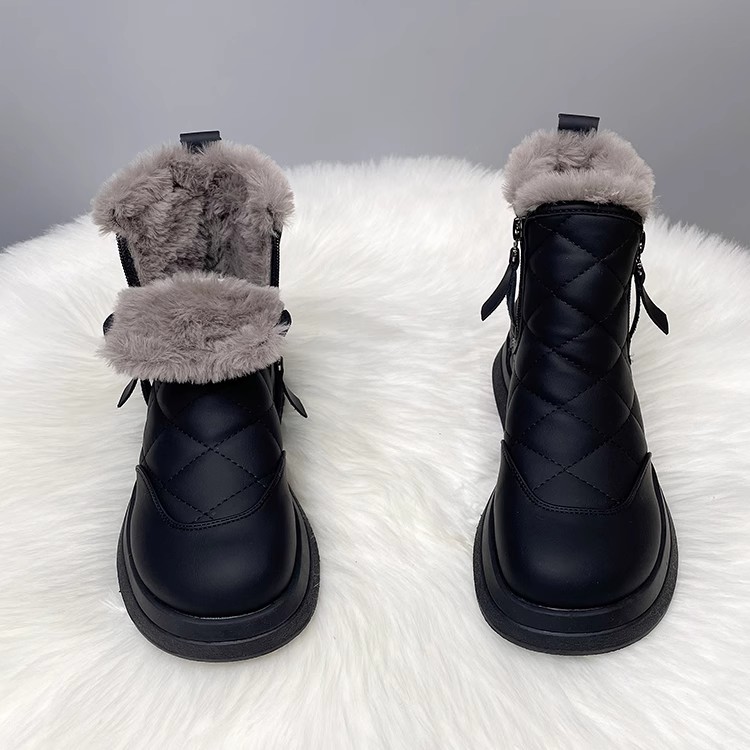 东北加绒加厚保暖厚底面包棉鞋