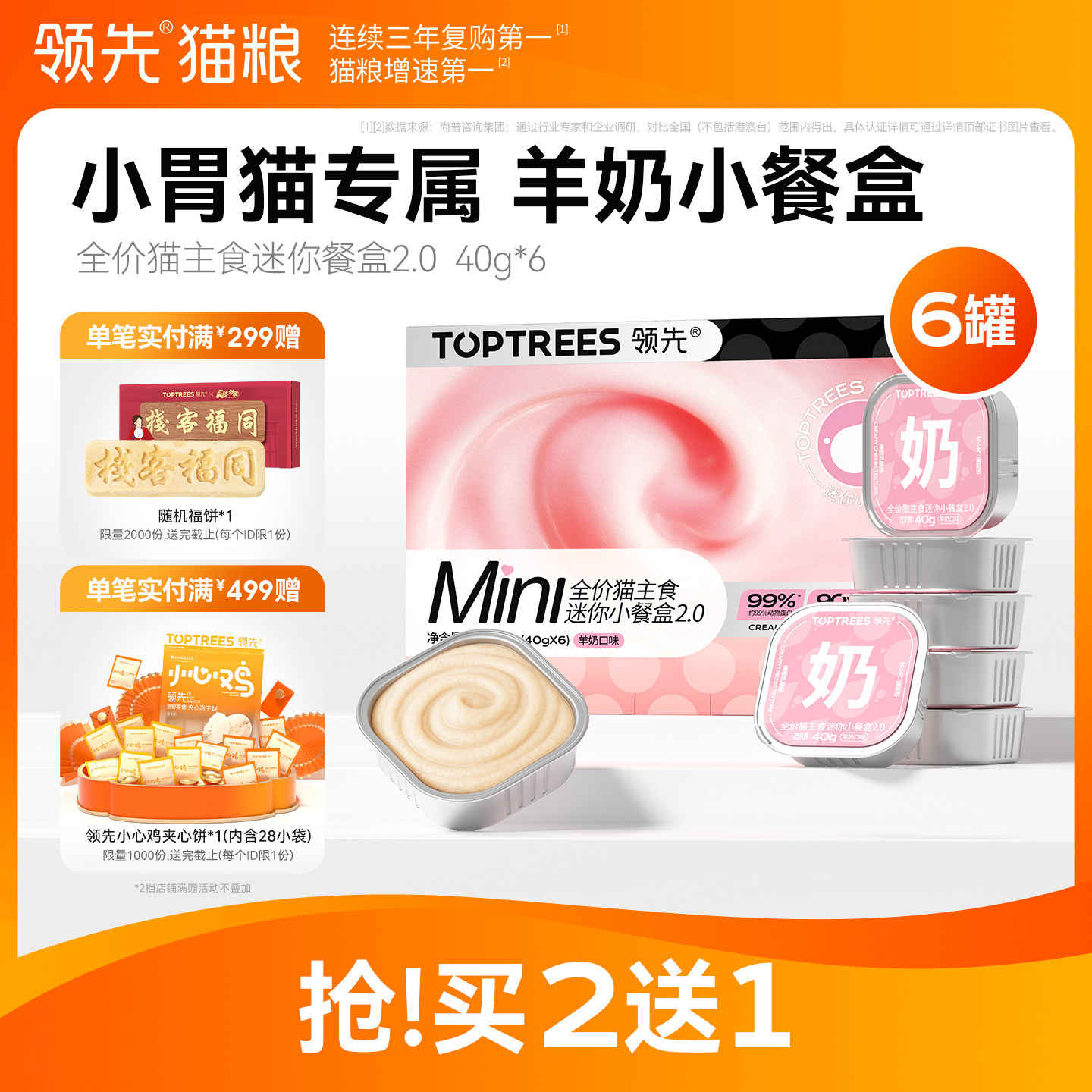 豪车旗舰店领先幼猫主食餐盒40g*18罐 65元 - 线报酷