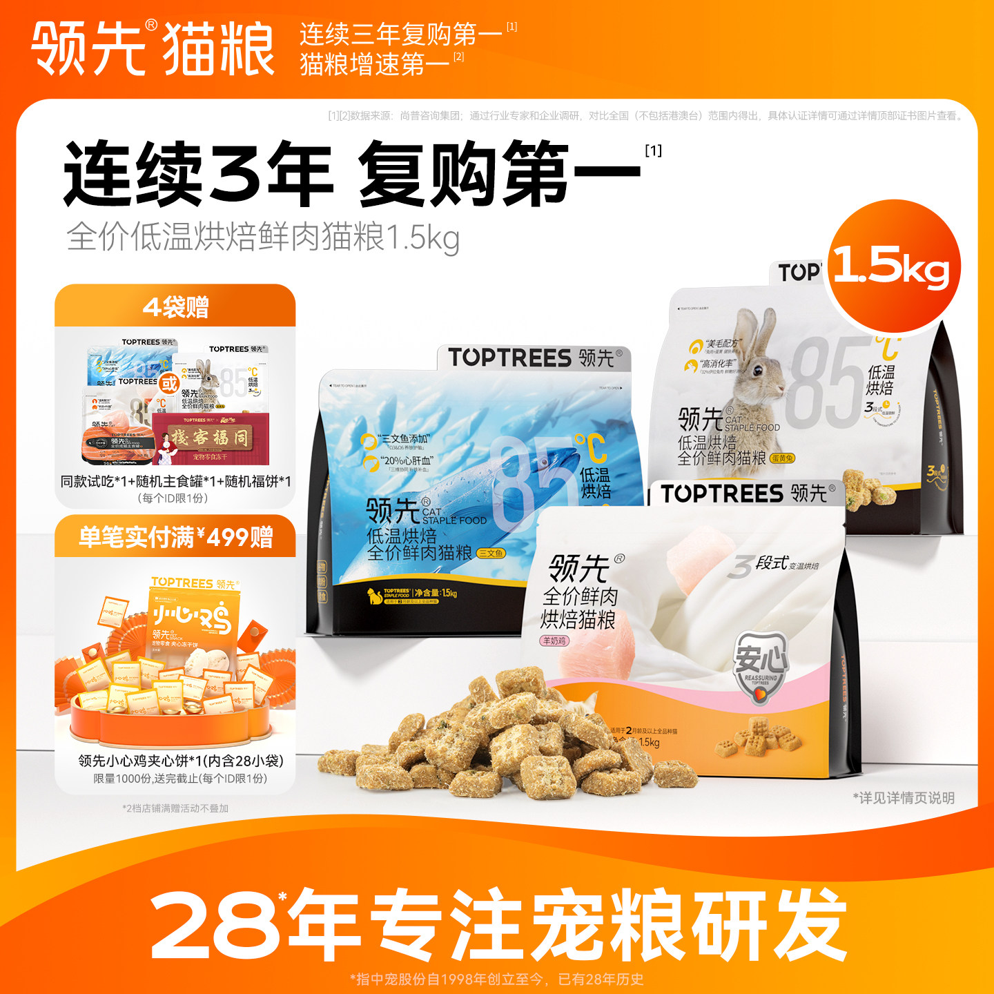 领先羊奶鸡烘焙粮1.5kg试吃50g福饼*1 110元 - 86线报