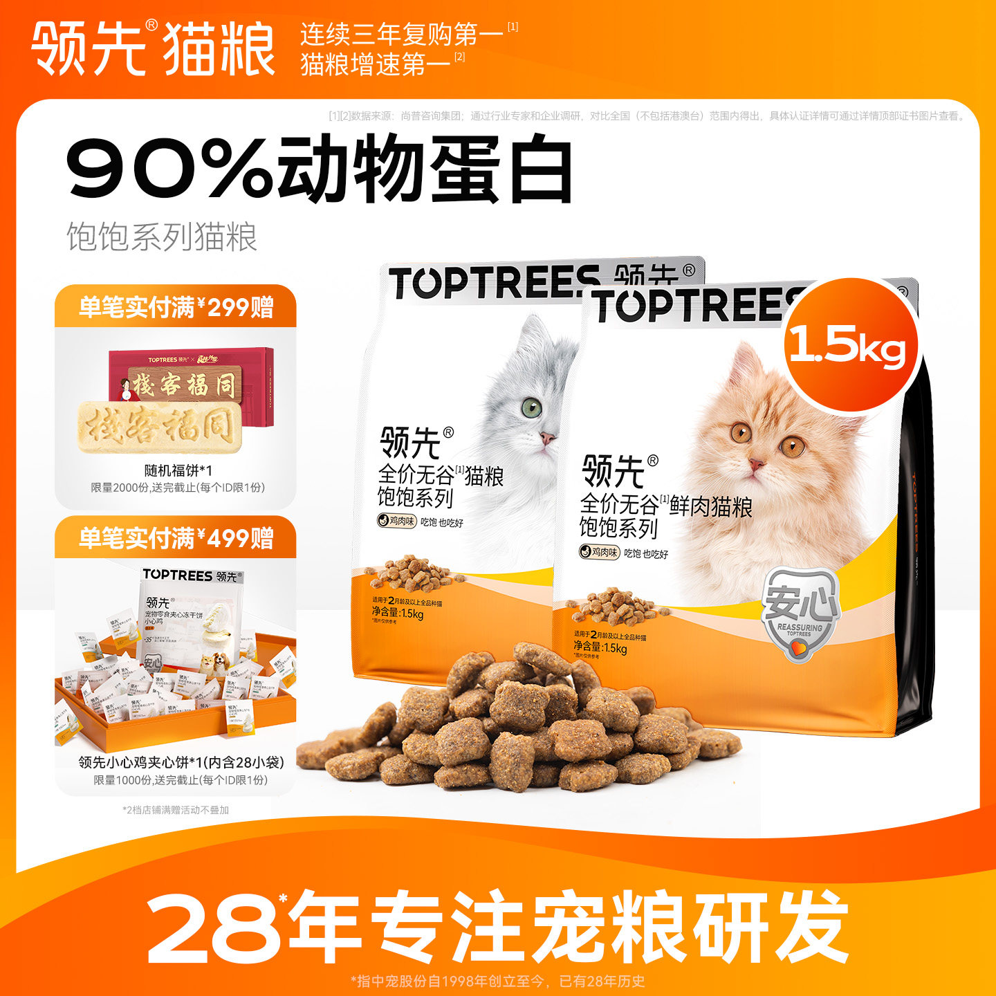 Toptrees领先全价无谷鲜肉猫粮图片