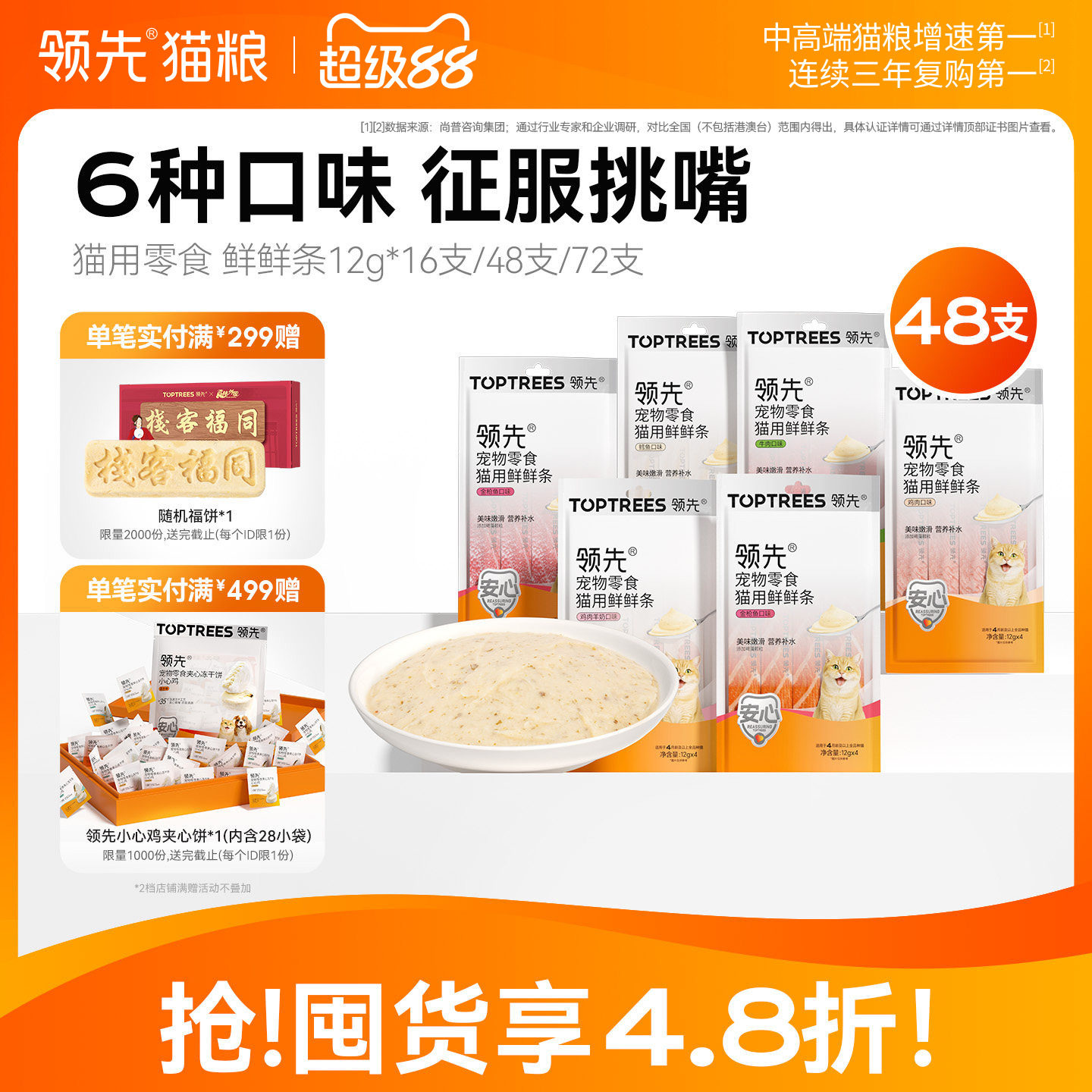【性价比之选】领先鲜鲜补水猫条图片