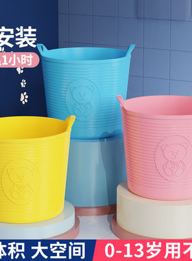 儿童浴盆婴儿洗澡盆大号宝宝浴桶新生用品感温洗澡桶包邮