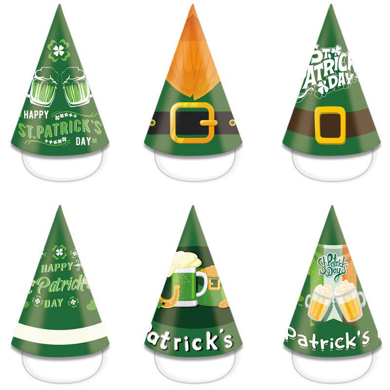 圣帕特里克纸帽St. Patrick'sDay主题派对搞怪儿童节生日帽
