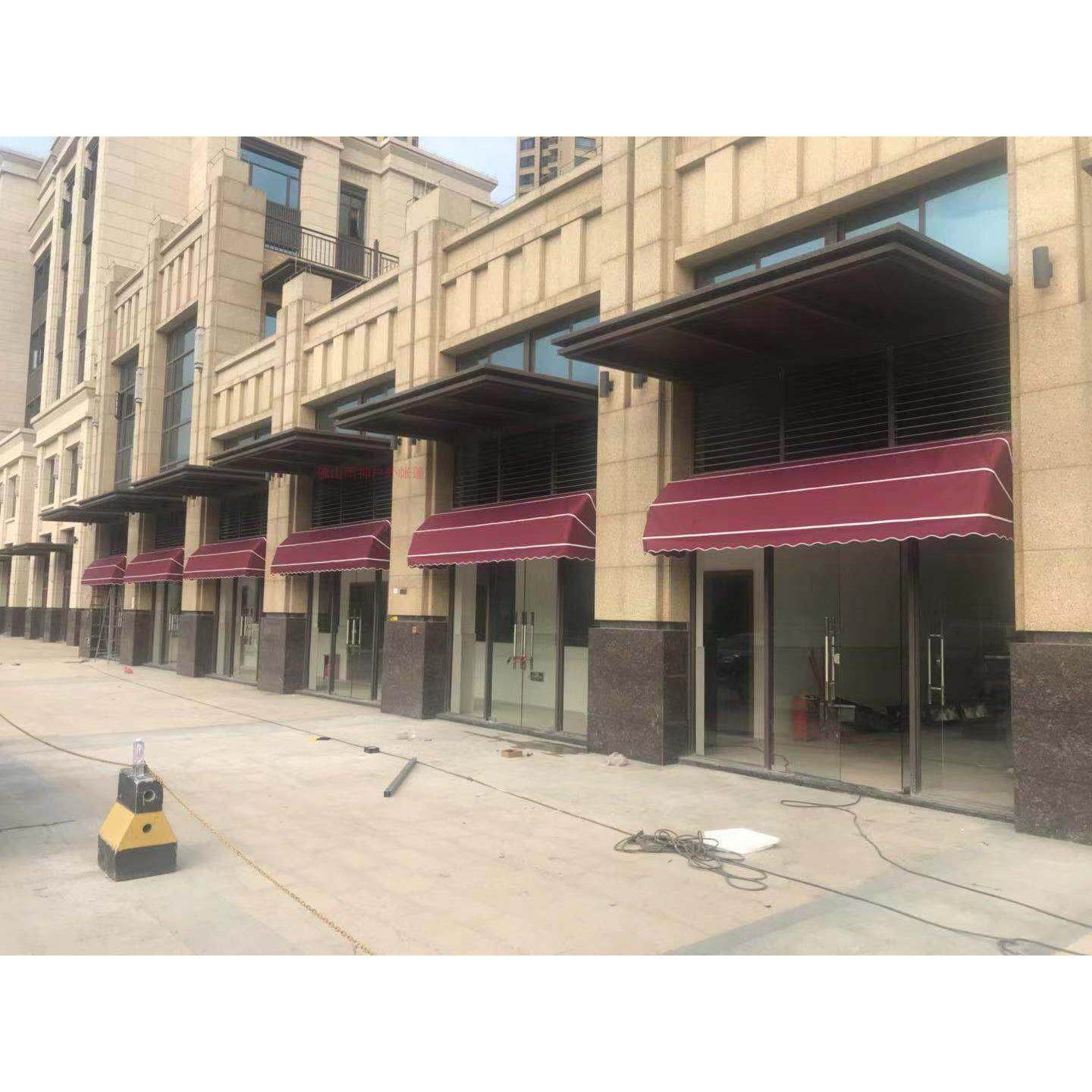 法式弧形雨棚门头装饰固定梯形遮阳棚商铺折叠半圆西瓜篷窗户雨篷