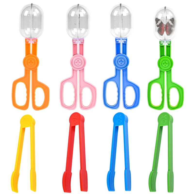 儿童昆虫剪刀夹虫子蝴蝶捕虫器夹剪刀夹拾贝壳夹爬宠夹钳子捕虫器
