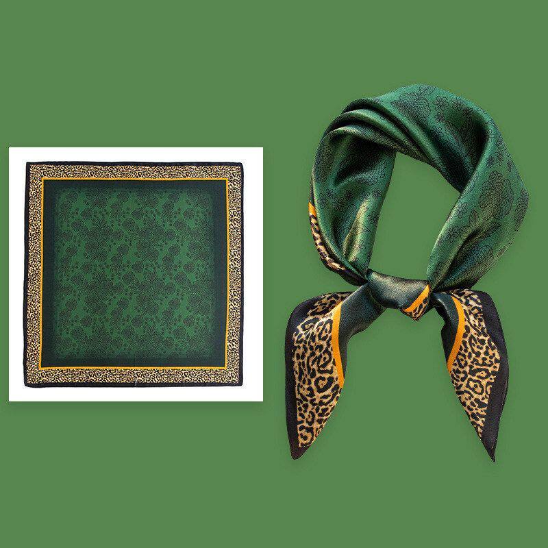 桑蚕丝丝巾老钱风夏天薄款小围巾情人节礼物素绉缎真丝印花小方巾