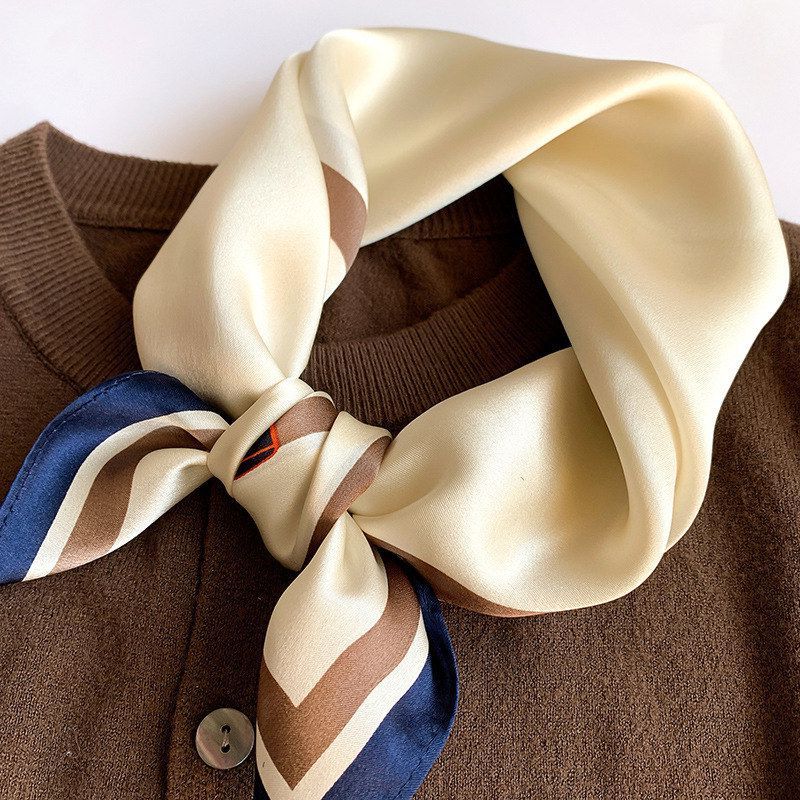 杭州丝绸围巾真丝小方巾女春秋季