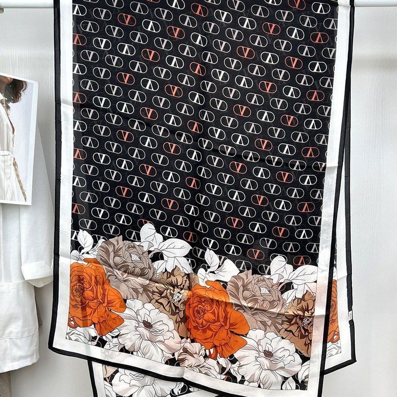 简约复古真丝丝巾桑蚕丝围巾女生