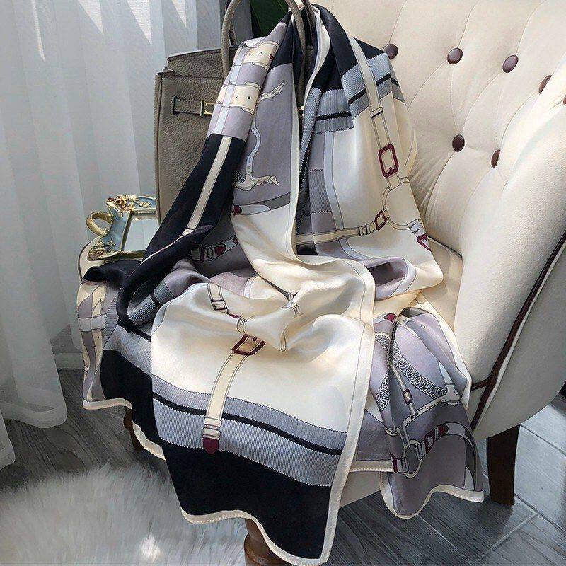 杭州丝绸围巾女士真丝桑蚕丝夏季长款百搭新款丝巾夏天防晒披肩