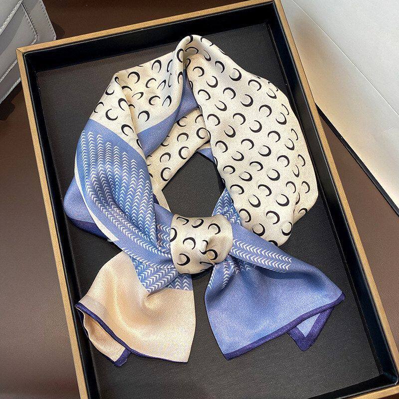 春夏真丝桑蚕丝飘带女丝巾细窄小领巾双层印花领带长条围巾女发带