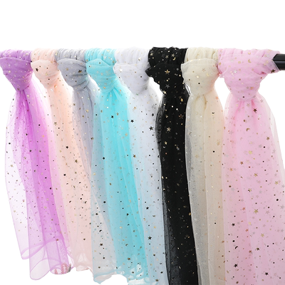 ins风亮片软沙网纱拍照背景布