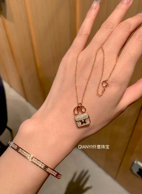 QIANYI仟意珠宝【轻奢系列】白富美千金镀18k金满钻康康名媛项链