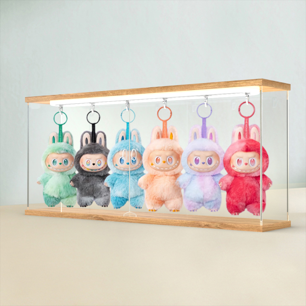 labubu展示盒亚克力拉布布挂件盒星星人搪胶娃娃置物架潮玩收纳盒