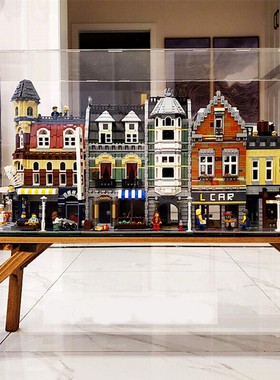 适用乐高10243街景巴黎餐厅10255 10232 10260 亚克力收纳展示盒