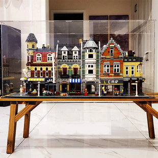 适用乐高10243街景巴黎餐厅10255 10232 10260 亚克力收纳展示盒