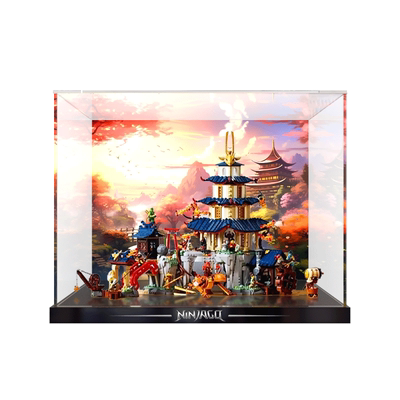 亚克力展示盒适用LEGO乐高幻影忍者系列71814擂台赛神庙城防尘罩