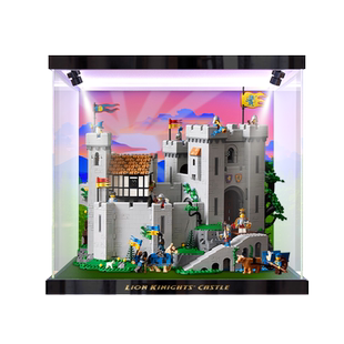 亚克力展示盒适用乐高10305狮子骑士积木模型高清防尘罩收纳盒