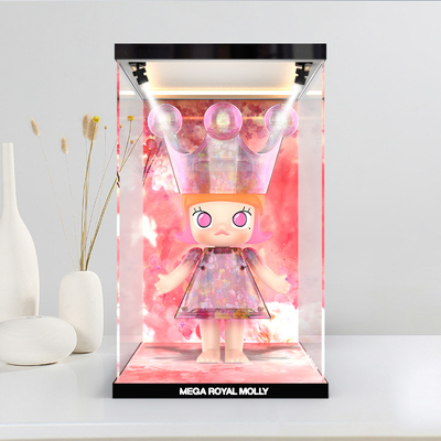 适用泡泡玛特 MOLLY系列蜷川实花公主 400%大娃收纳亚克力展示盒