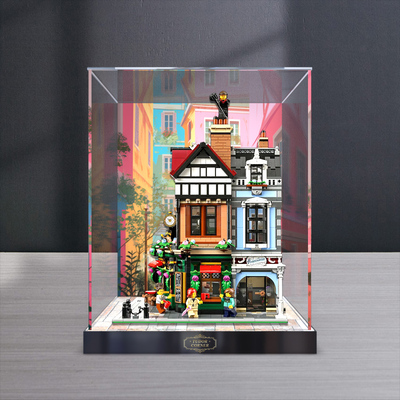 亚克力透明防尘罩适用le高10350复古英伦街角ICONS系列街景展示盒