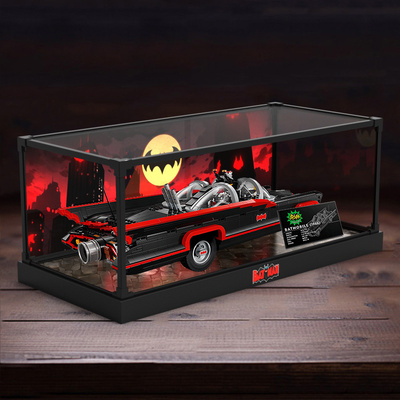 适用乐高 76328蝙蝠侠经典电视剧蝙蝠战车模型亚克力合金框展示盒