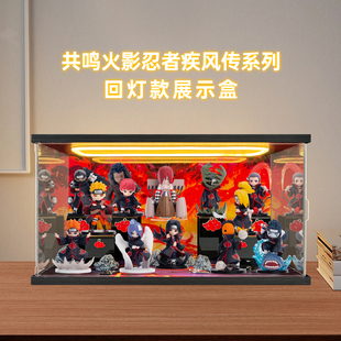 适用泡泡玛特共鸣火影忍者疾风传系列大战晓组织主题手办展示盒