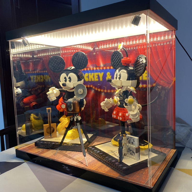 乐高适用米妮透明亚克力展示盒