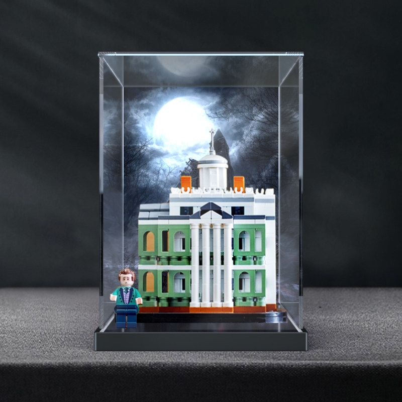亚克力防尘罩适用乐高40521 迷你迪士尼幽灵公馆积木拼装展示盒
